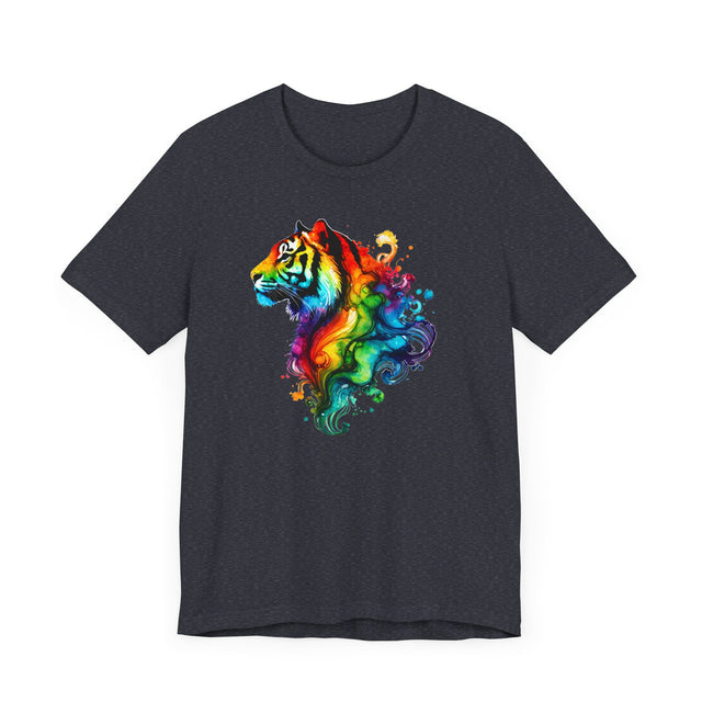 Rainbow Tiger Head T-shirt,Pride Shirt,Tiger Lover Top,Rainbow Animals,LGBTQ+ Tee,Big Cat Lover