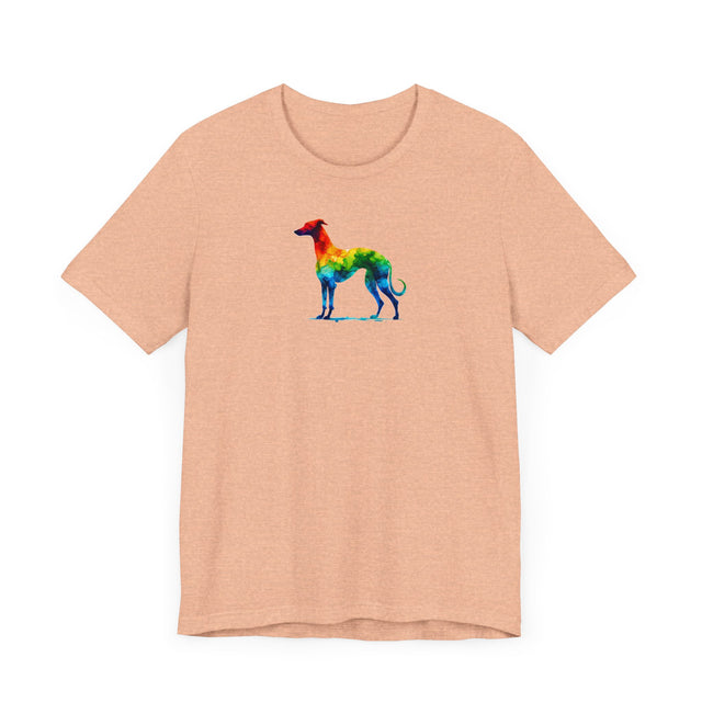 Rainbow Whippet T-shirt,Pride Shirt,Dog Lover Top,Rainbow Animals,LGBTQ+ Tee, Whippet owner, Whippet gift