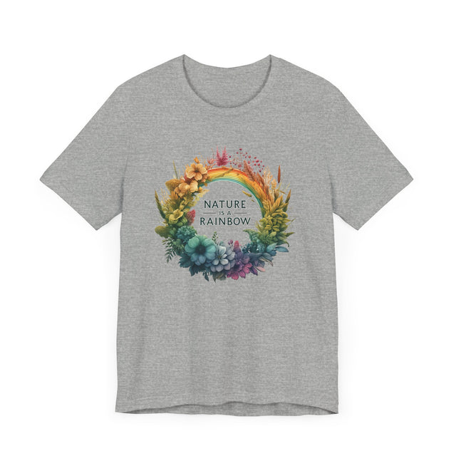 Nature Is A Rainbow Wreath T-shirt, Nature Lover Shirt