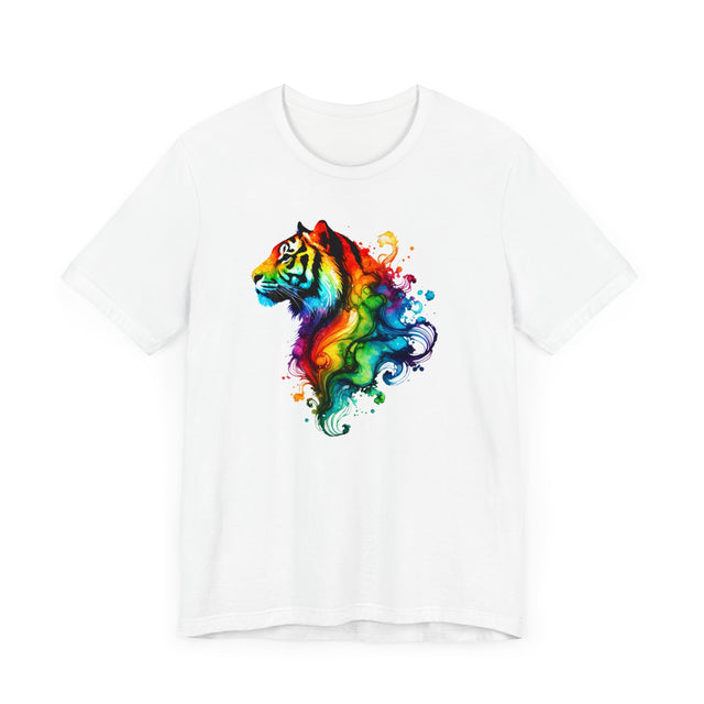 Rainbow Tiger Head T-shirt,Pride Shirt,Tiger Lover Top,Rainbow Animals,LGBTQ+ Tee,Big Cat Lover