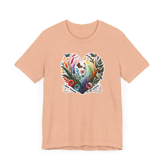 Love Comes In All Colors Heart Shirt, Rainbow Heart T-shirt,