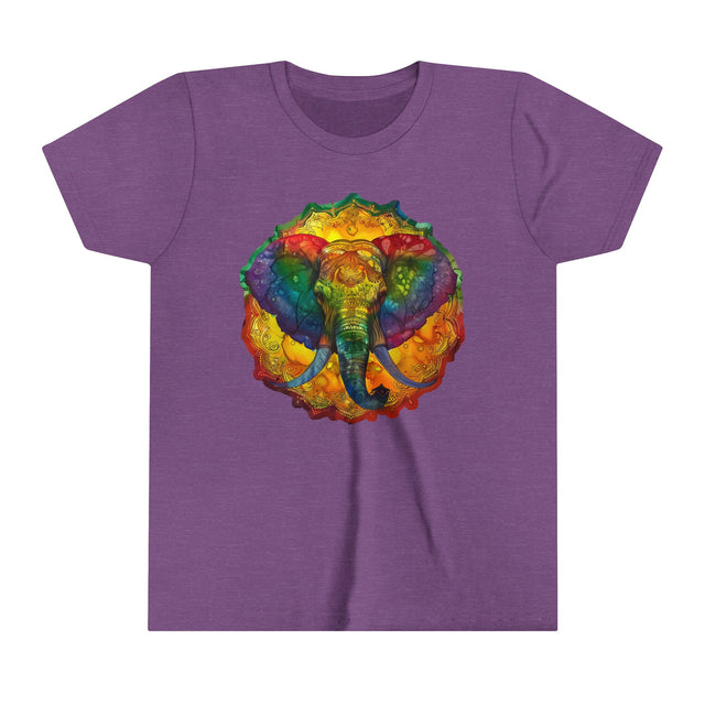 Rainbow Elephant Mandala T-shirt,Pride Shirt,Elephant Lover Top,Rainbow Animals,LGBTQ+ Tee,Queer,Gay,Lesbian,Bisexual,Trans,Youth Size