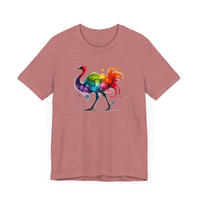 Rainbow Ostrich Alcohol Ink T-shirt, Bird Lover T shirt, LGBTQ+, BGLT,Pride Shirt