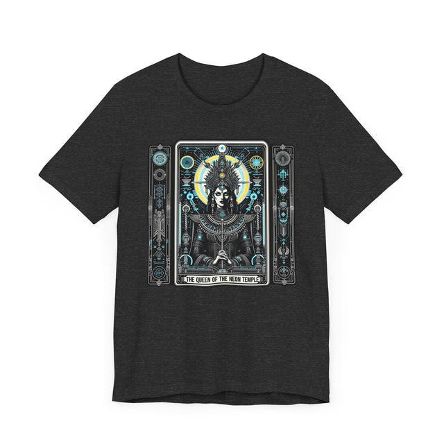Queen of the Neon Temple,Tarot card shirt,Mothers Day Gift,EDM Shirt,Dance Music tee,Cyberpunk T-shirt,Sci-fi