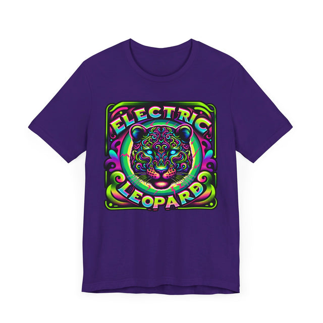 Electric Leopard T-shirt, Leopard Tee, Big Cat Lover