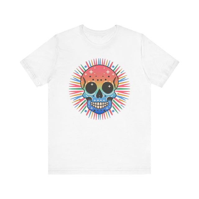Rainbow Skull T-shirt, Halloween Pride, Skeleton