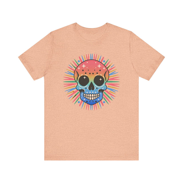 Rainbow Skull T-shirt, Halloween Pride, Skeleton
