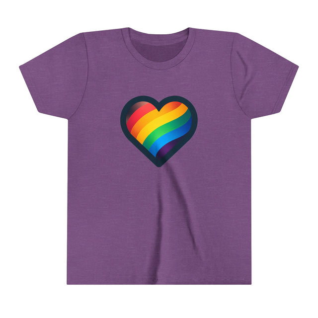 Philadelphia Pride Rainbow Heart T-shirt, Youth Size