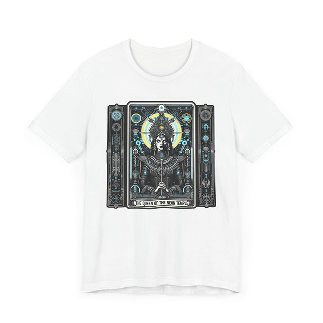 Queen of the Neon Temple,Tarot card shirt,Mothers Day Gift,EDM Shirt,Dance Music tee,Cyberpunk T-shirt,Sci-fi