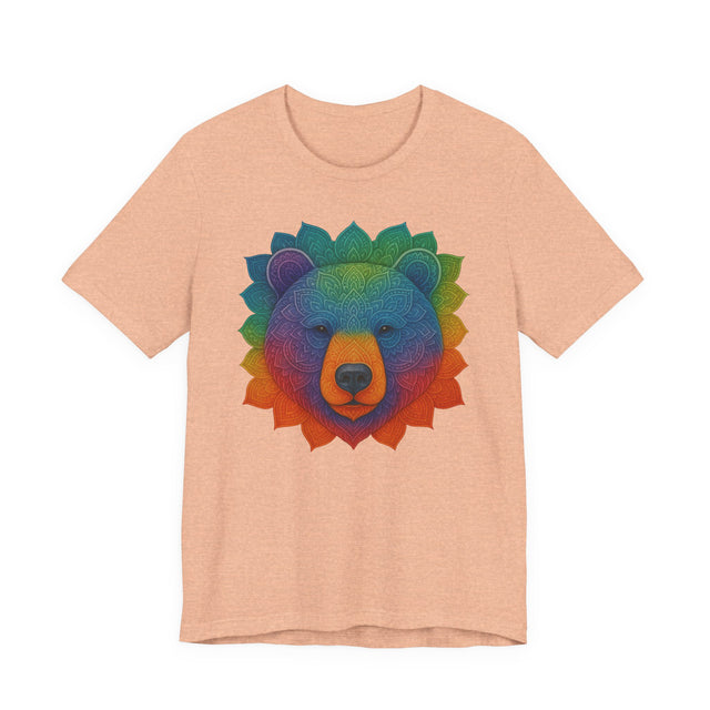 Bear Rainbow Mandala T-shirt, Pride Shirt, Artsy Tee, LGBTQIA, Bear, Queer, Mama Bear, Papa Bear