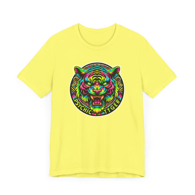 Green Psychic Tyger T-shirt, Tiger Lover Top, Big Cat Lover