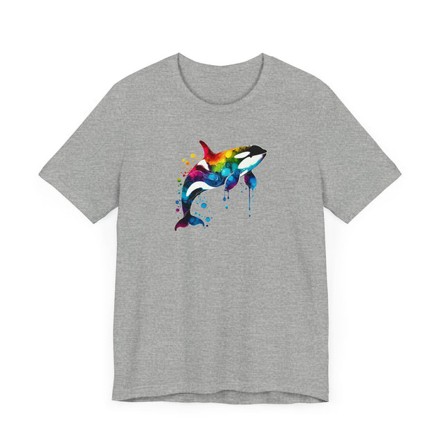 Rainbow Orca Alcohol Ink,Killer Whale Tee,Sea life lover,Ocean Life,Nautical,Pride Shirt,LGBTQ+ Tee
