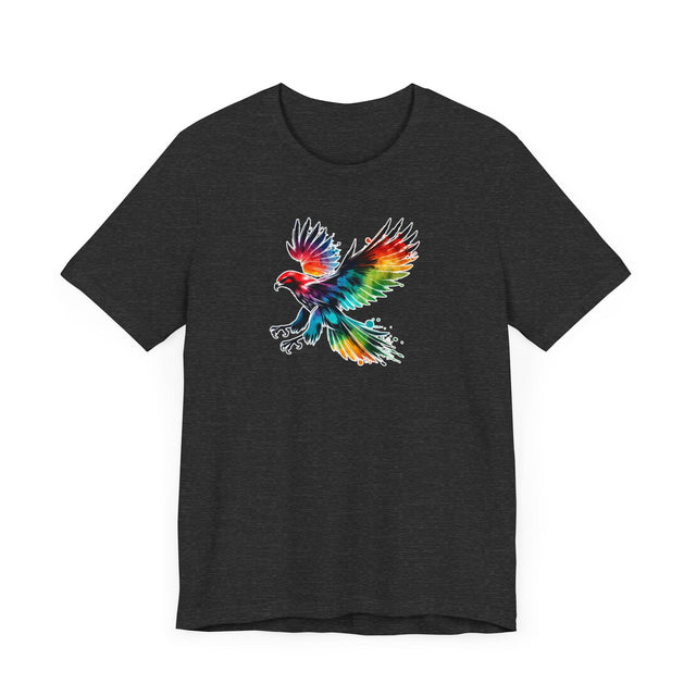 Rainbow Hawk Alcohol Ink T-shirt, Pride Shirt,Bird Lover T shirt, LGBTQ+, BGLT, Avian