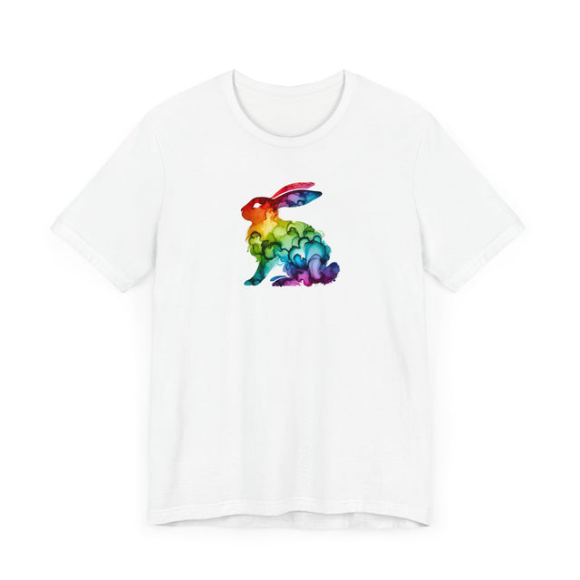 Rainbow Rabbit Alcohol Ink T-shirt, Bunny Shirt,Hare,Pride Shirt,Animal Lover T shirt, LGBTQ+, BGLT