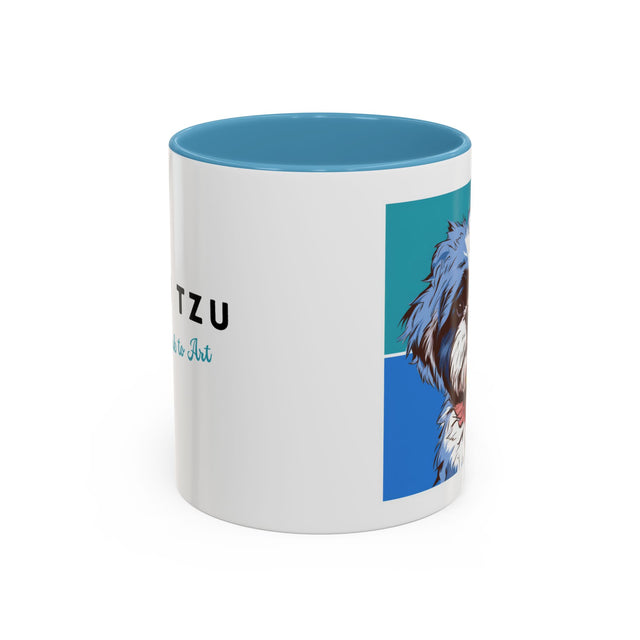 Shih Tzu Coffee Cup,4-Panel Pop Art Mug,Shih Tzu Lover,Shih Tzu Mom,Shih Tzu Dad,Dog Lover Gift,Shih Tzu Gift