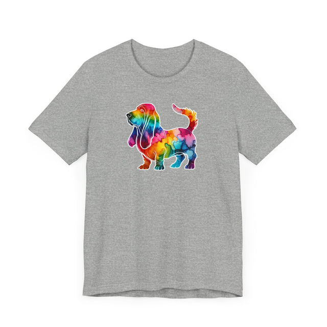 Rainbow Basset Hound T-shirt,Pride Shirt,Dog Lover Top,Rainbow Animals,LGBTQ+ Tee, Hush Puppy Owner