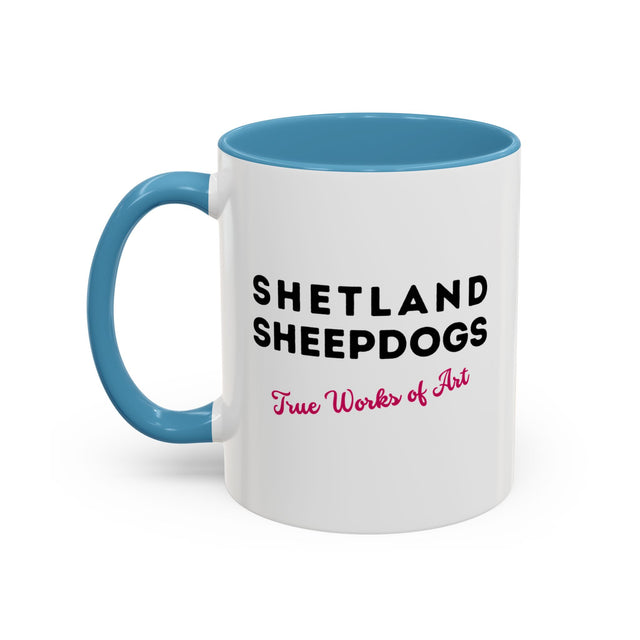 Shetland Sheepdogs Coffee Cup,4-Panel Pop Art Mug,Toy Collie Lover,Sheltie Mom,Sheltie Dad,Dog Lover Gift,Shetland Sheepdog Gift
