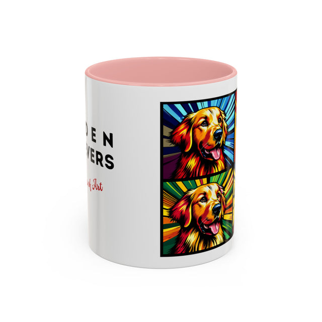 Golden Retriever Mug,4-Panel Pop Art Mug,Golden Retriever Lover,Golden Mom,Golden Dad,Dog Lover Gift,Golden Retriever Gift