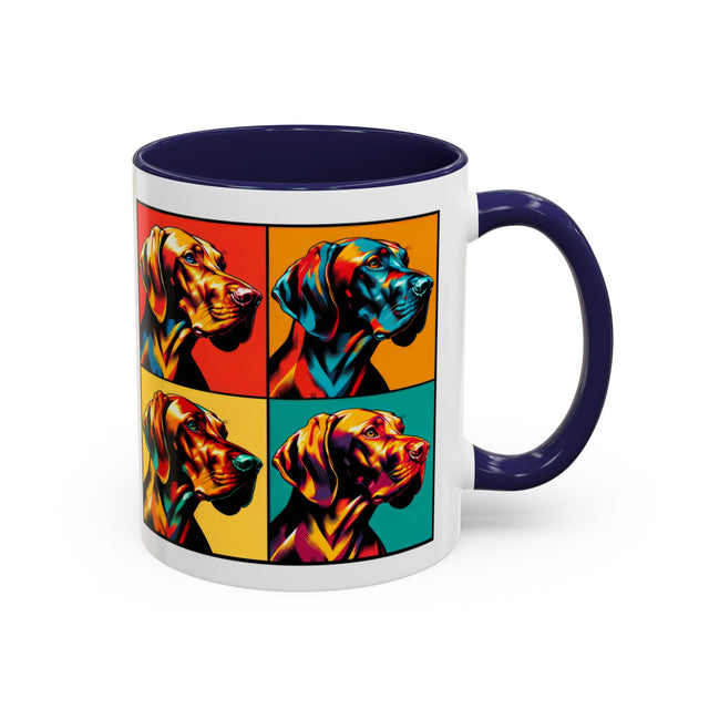 Vizsla Coffee Cup,4-Panel Pop Art Mug,Vizsla Lover,Vizsla Mom,Vizsla Dad,Dog Lover Gift,Vizsla Gift