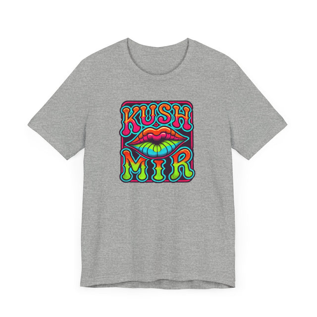 Kush Mir "Kiss Me" psychedelic T-shirt, Yiddish Lover Shirt, Valentine's Day
