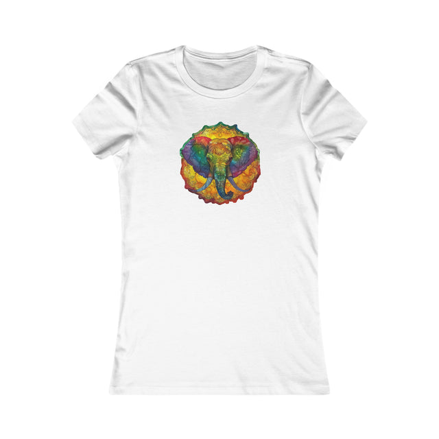 Rainbow Elephant Mandala T-shirt,Pride Shirt,Elephant Lover Top,Rainbow Animals,LGBTQ+ Tee,Queer,Gay,Lesbian,Bisexual,Trans,Women's Favorite Tee