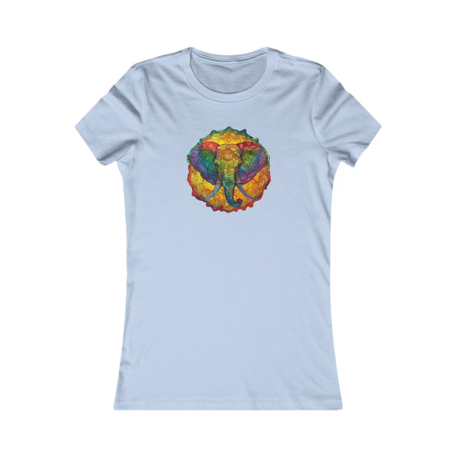 Rainbow Elephant Mandala T-shirt,Pride Shirt,Elephant Lover Top,Rainbow Animals,LGBTQ+ Tee,Queer,Gay,Lesbian,Bisexual,Trans,Women's Favorite Tee