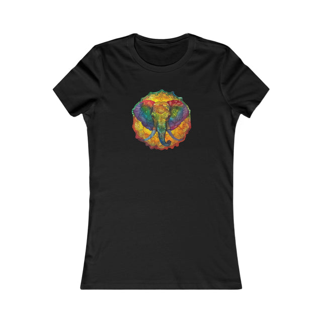 Rainbow Elephant Mandala T-shirt,Pride Shirt,Elephant Lover Top,Rainbow Animals,LGBTQ+ Tee,Queer,Gay,Lesbian,Bisexual,Trans,Women's Favorite Tee