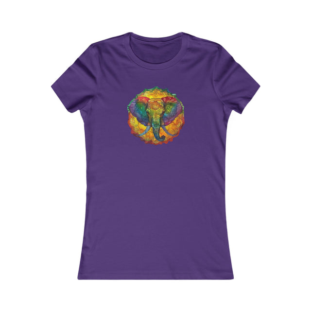 Rainbow Elephant Mandala T-shirt,Pride Shirt,Elephant Lover Top,Rainbow Animals,LGBTQ+ Tee,Queer,Gay,Lesbian,Bisexual,Trans,Women's Favorite Tee