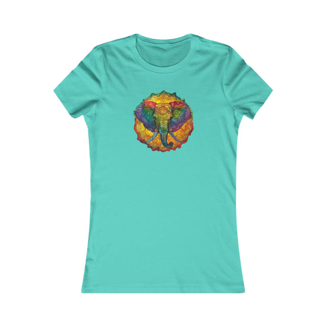 Rainbow Elephant Mandala T-shirt,Pride Shirt,Elephant Lover Top,Rainbow Animals,LGBTQ+ Tee,Queer,Gay,Lesbian,Bisexual,Trans,Women's Favorite Tee