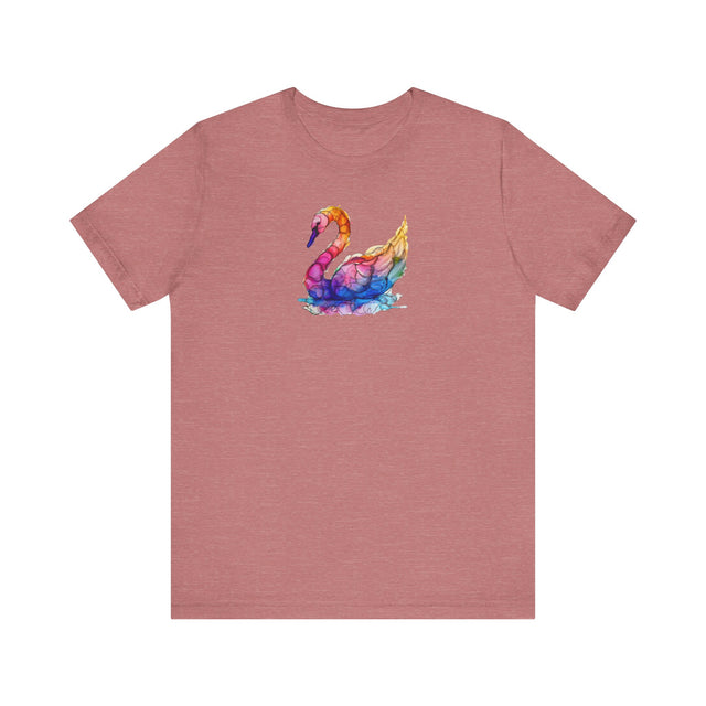 Rainbow Swan T-shirt,Pride Shirt,Bird Lover Top,Rainbow Animals,LGBTQ+ Tee
