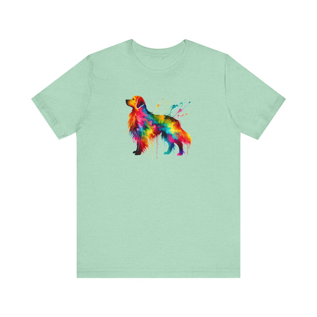 Rainbow Golden Retriever T-shirt,Pride Shirt,Dog Lover Top,Rainbow Animals,LGBTQ+ Tee, Golden Retriever Owner