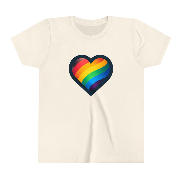 Philadelphia Pride Rainbow Heart T-shirt, Youth Size