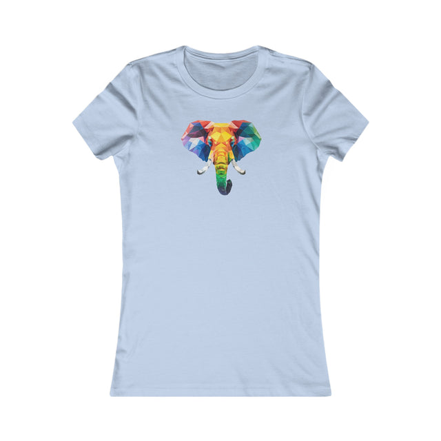 Geometric Rainbow Elephant T-shirt,Pride Shirt,Elephant Lover Top,Rainbow Animals,LGBTQ+ Tee,Queer,Gay,Lesbian,Bisexual,Trans,Women's Favorite Tee