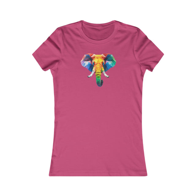 Geometric Rainbow Elephant T-shirt,Pride Shirt,Elephant Lover Top,Rainbow Animals,LGBTQ+ Tee,Queer,Gay,Lesbian,Bisexual,Trans,Women's Favorite Tee