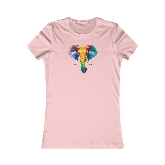 Geometric Rainbow Elephant T-shirt,Pride Shirt,Elephant Lover Top,Rainbow Animals,LGBTQ+ Tee,Queer,Gay,Lesbian,Bisexual,Trans,Women's Favorite Tee