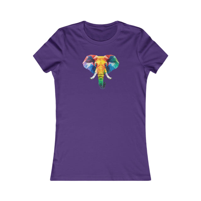 Geometric Rainbow Elephant T-shirt,Pride Shirt,Elephant Lover Top,Rainbow Animals,LGBTQ+ Tee,Queer,Gay,Lesbian,Bisexual,Trans,Women's Favorite Tee