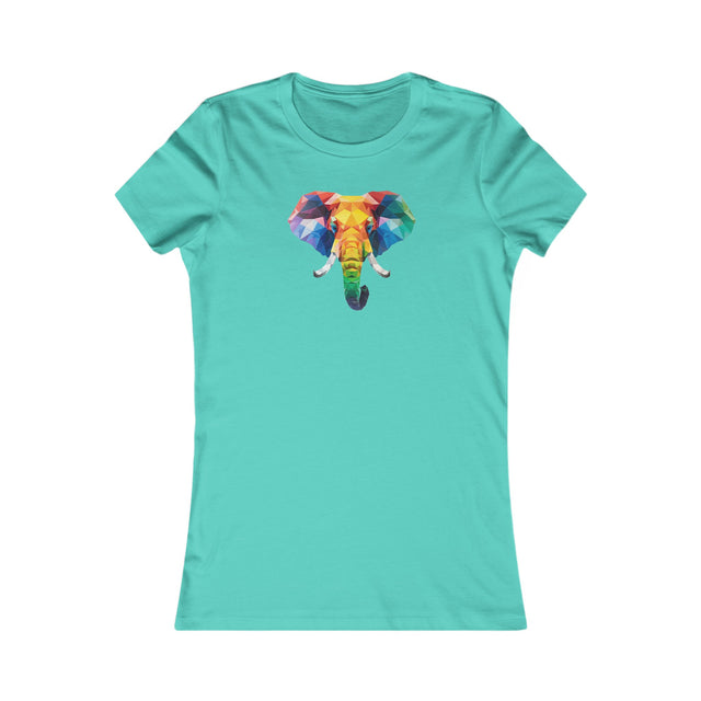 Geometric Rainbow Elephant T-shirt,Pride Shirt,Elephant Lover Top,Rainbow Animals,LGBTQ+ Tee,Queer,Gay,Lesbian,Bisexual,Trans,Women's Favorite Tee