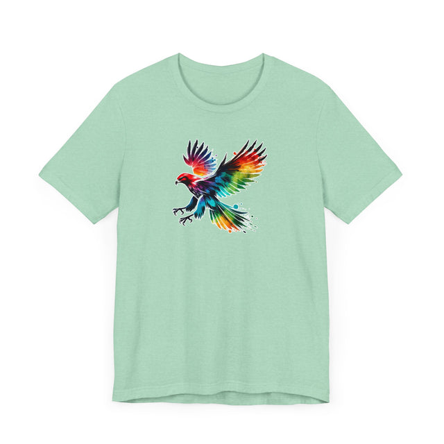 Rainbow Hawk Alcohol Ink T-shirt, Pride Shirt,Bird Lover T shirt, LGBTQ+, BGLT, Avian