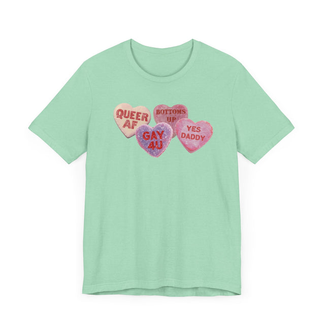 Gay Valentine's Candy Heart Shirt, Gay Valentine, Queer Love