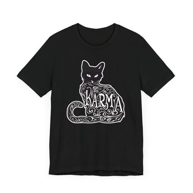 Karma Cat Top, Cute Cat Shirt, Cat Lover Tee, Cat Owner gift, Cute Gift For Her, Black Cat, Feline