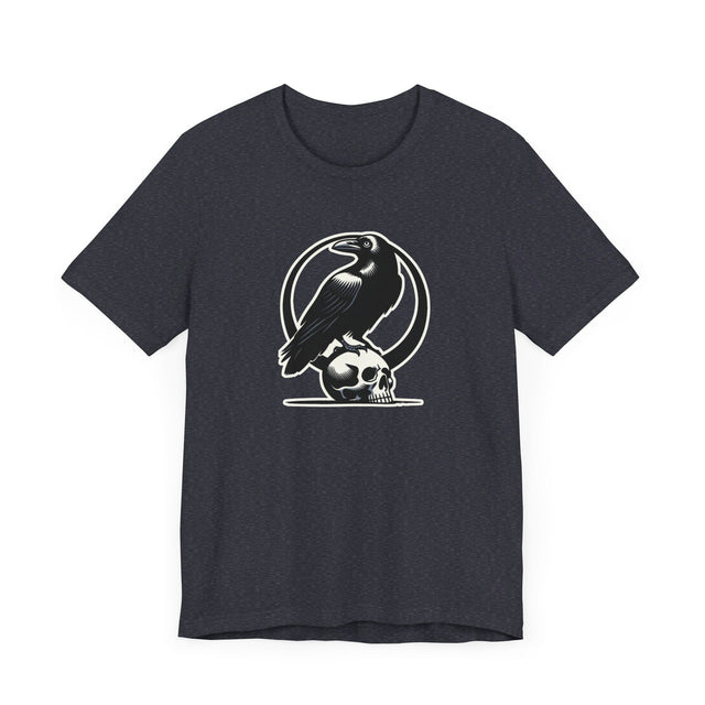 Raven on Skull T-shirt, Halloween Tee, Goth Shirt