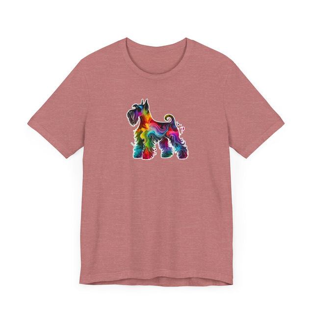 Rainbow Schnauzer T-shirt,Pride Shirt,Dog Lover Top,Rainbow Animals,LGBTQ+ Tee, Schnauzer owner, Schnauzer gift