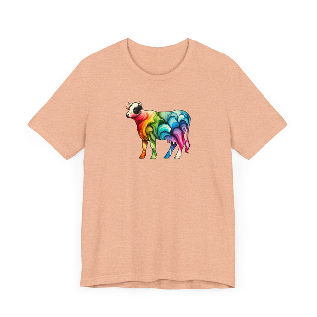 Rainbow Holstein Cow,Cow lover,Cattle tee,Bovine shirt,Pride Shirt,Rainbow,Pride Parade T shirt,LGBTQ+ Ally Tee