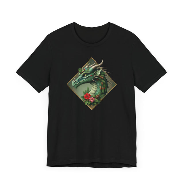 Christmas Green Dragon T-shirt, Yuletide Shirt