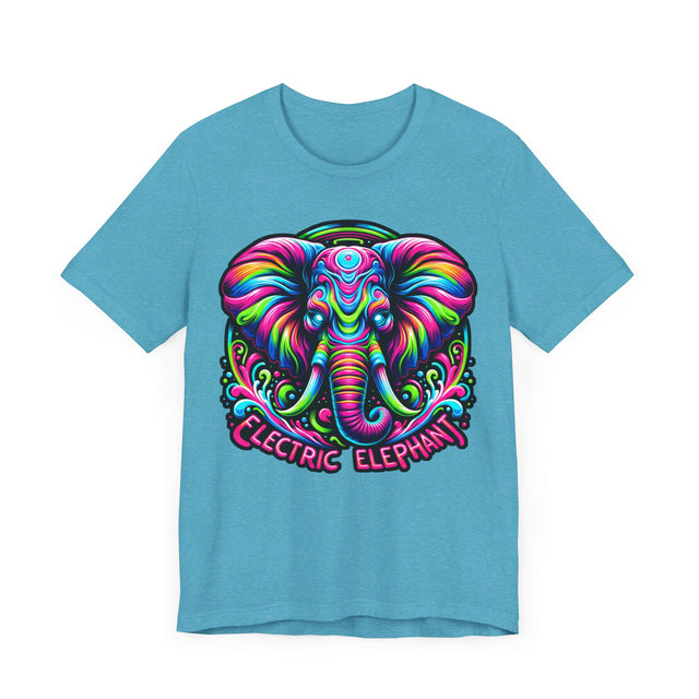 Electric Elephant T-shirt, Pachyderm Lover Top