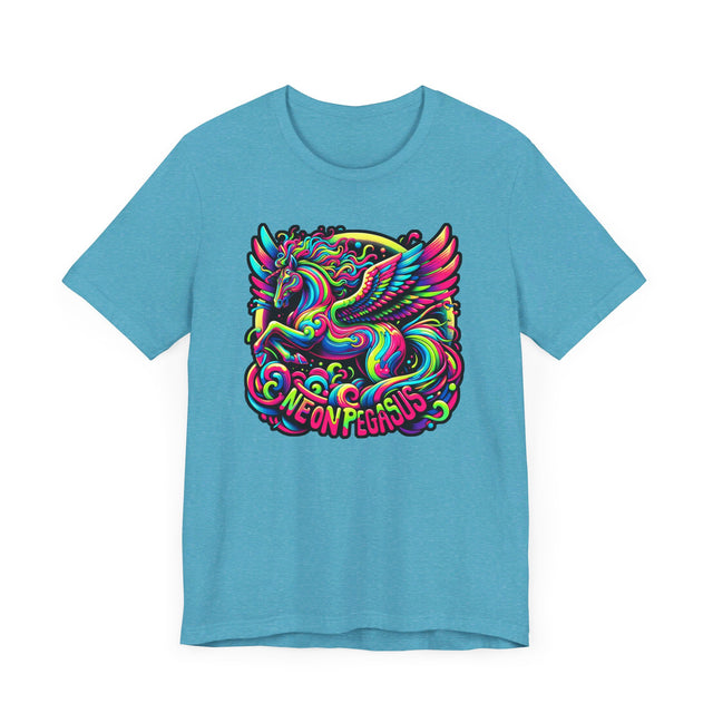 Neon Pegasus T-shirt, Flying Horse Tee