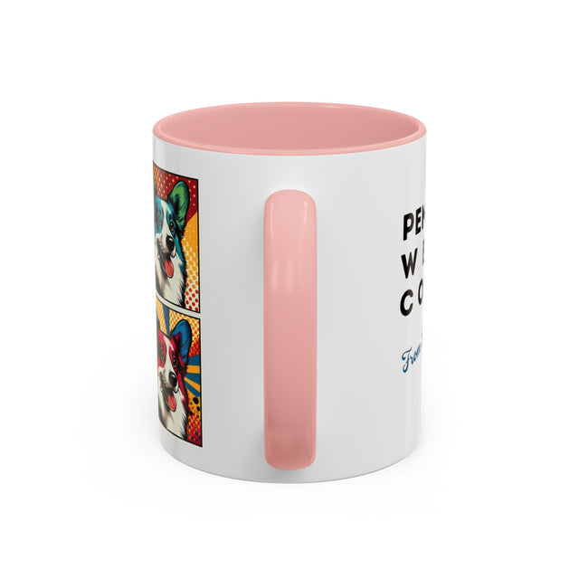 Pembroke Welsh Corgi Mug,4-Panel Pop Art Mug,Corgi Lover,PWC Mom,PWC Dad,Dog Lover Gift,Pemi Corgi Gift