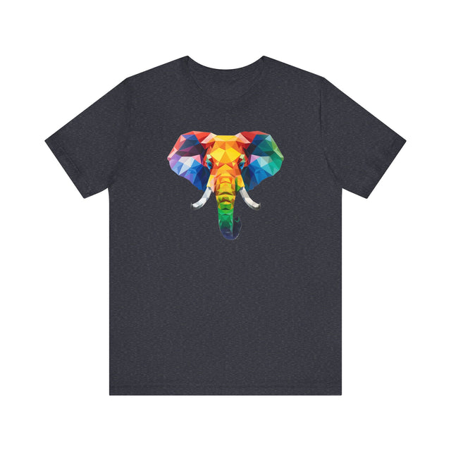 Geometric Rainbow Elephant T-shirt,Pride Shirt,Elephant Lover Top,Rainbow Animals,LGBTQ+ Tee,Queer,Gay,Lesbian,Bisexual,Trans,BGLT,LBGT