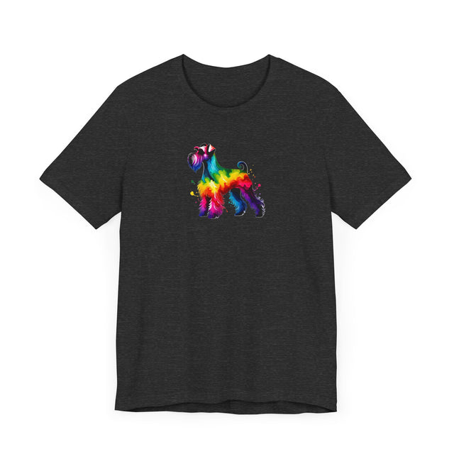 Rainbow Schnauzer T-shirt,Pride Shirt,Dog Lover Top,Rainbow Animals,LGBTQ+ Tee, Schnauzer owner, Schnauzer gift