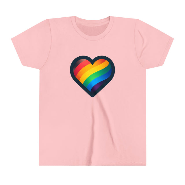 Philadelphia Pride Rainbow Heart T-shirt, Youth Size